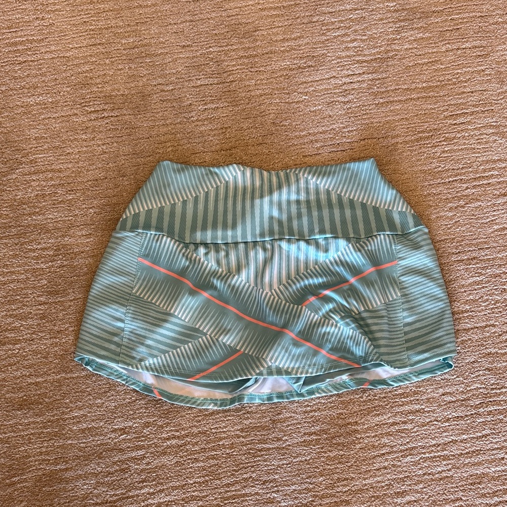 Striped Golf or Tennis Skirt with Pink Accents